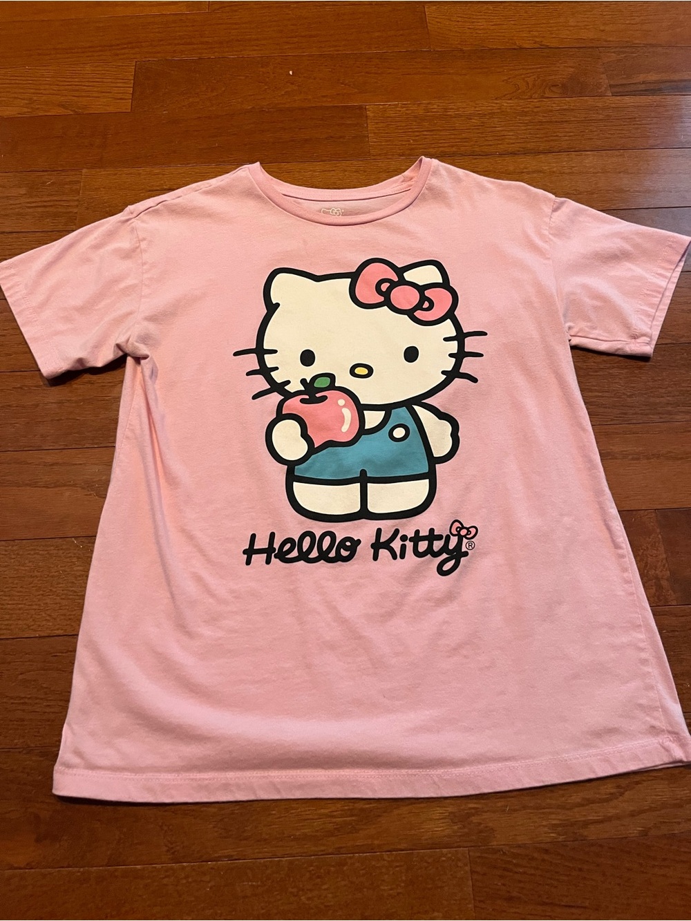 Hello Kitty Pink Graphic Tee with Character Print Girls Size XL